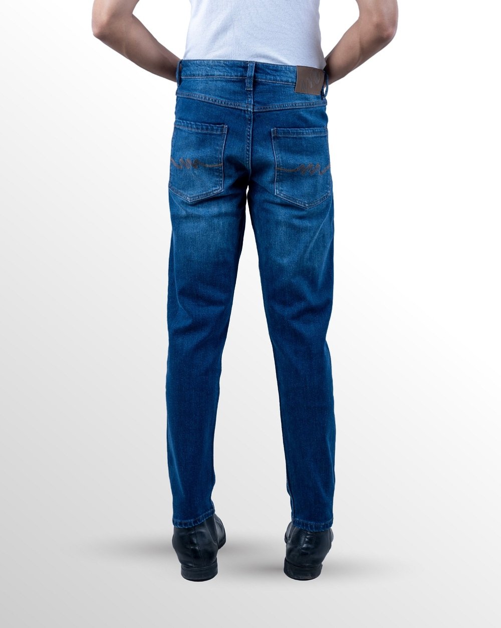 Slim Fit Mid Blue Jeans  - 4