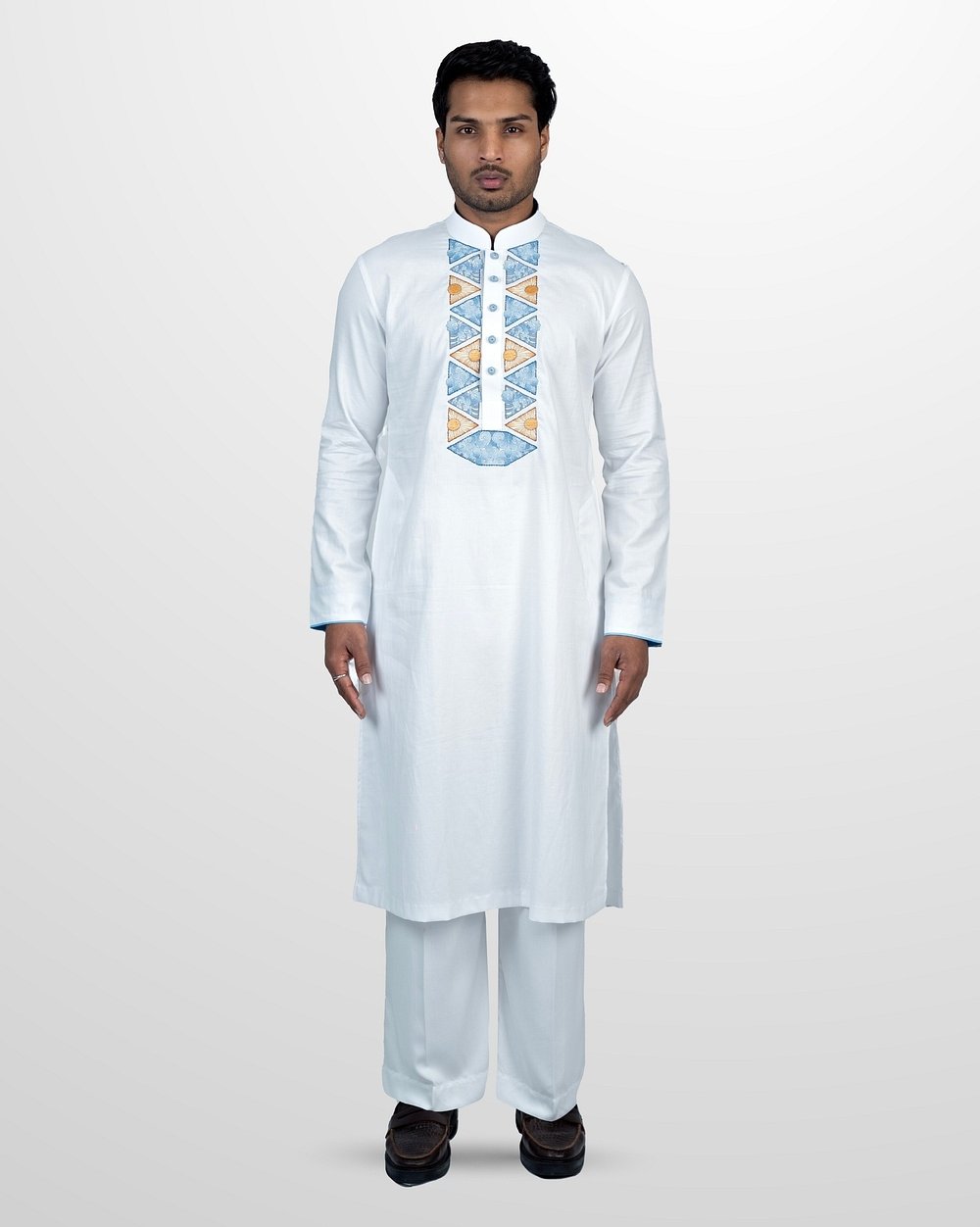 Royal Suncrest Embroidered Punjabi  - 1