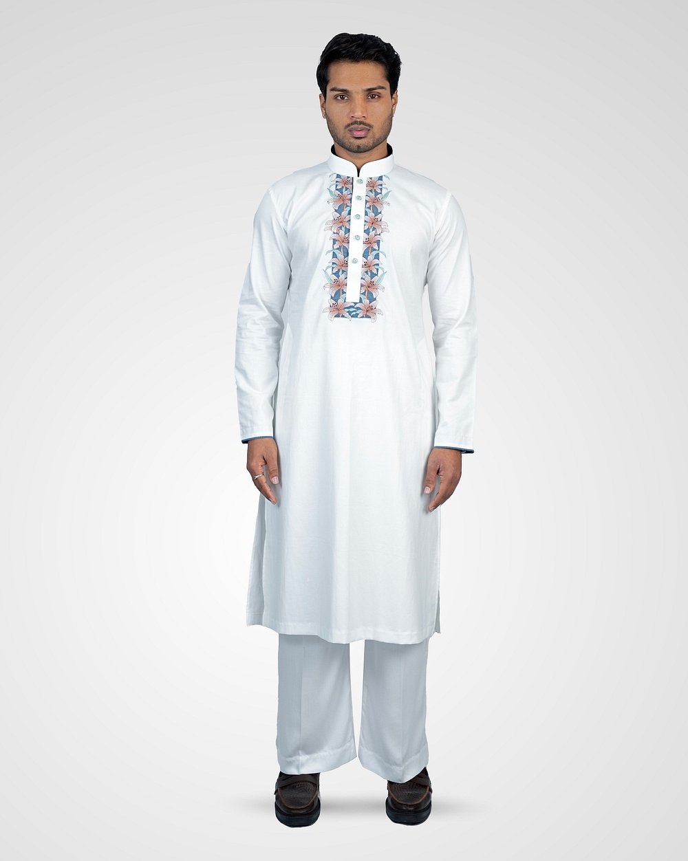 Ironleaf Embroidered Punjabi  - 1