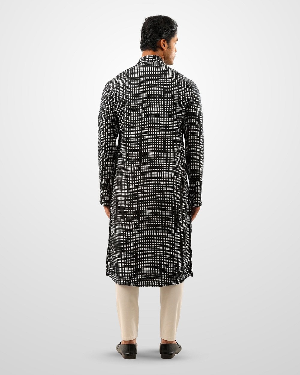 Men’s Casual Printed Viscose Panjabi  - 3