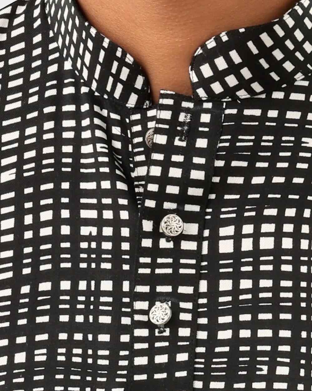 Men’s Casual Printed Viscose Panjabi  - 5