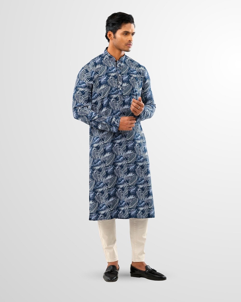 Men’s Printed Lightweight Viscose Panjabi  - 2