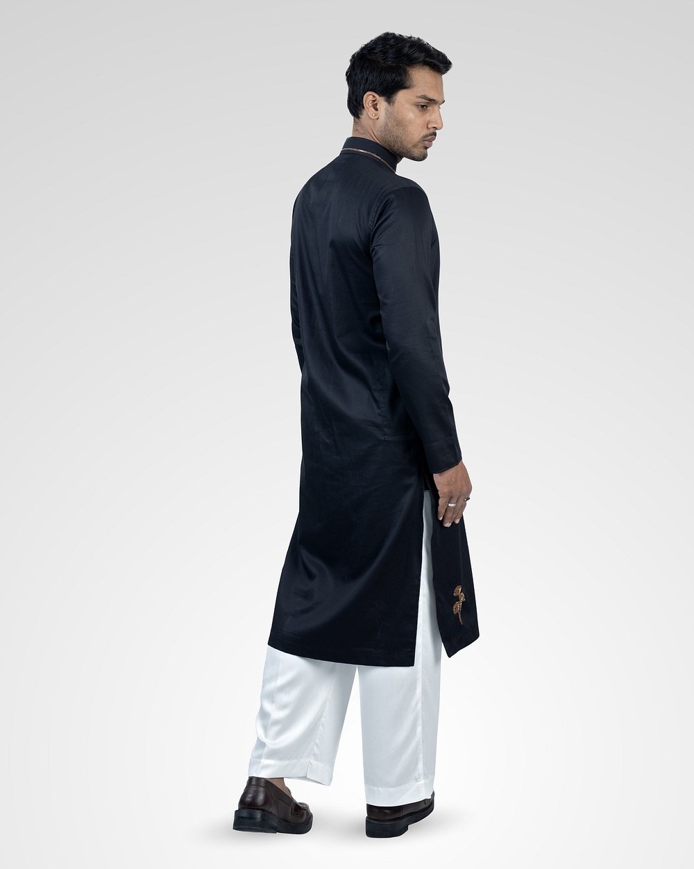 Crown Leaf Embroidered Panjabi  - 3