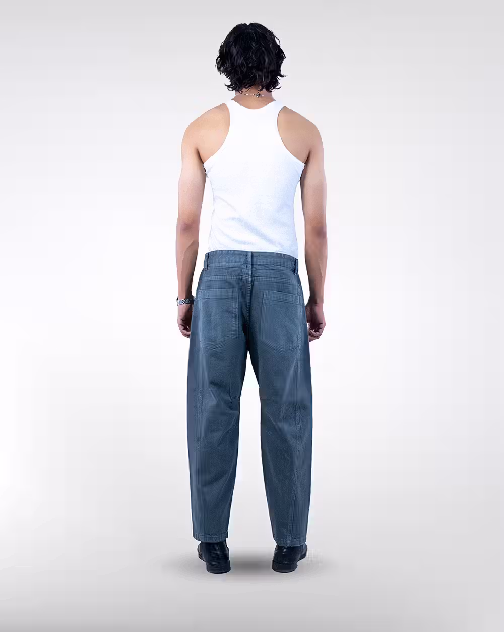Stylish Blue Baggy Pants for Men - 3