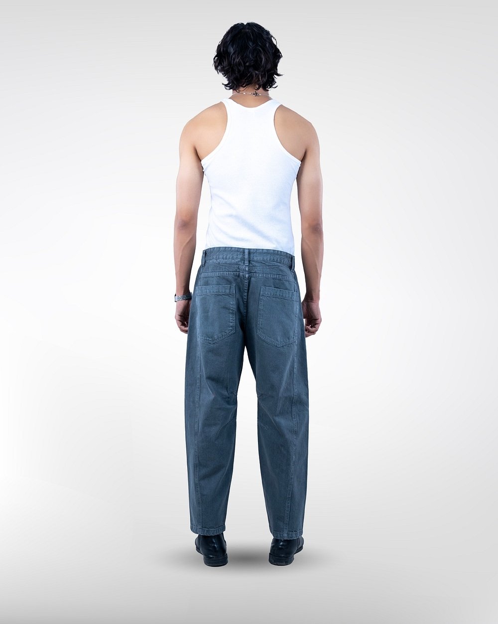 Stylish Blue Baggy Pants for Men  - 3