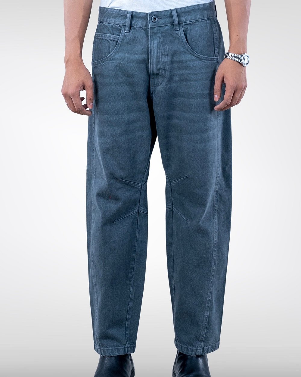 Stylish Blue Baggy Pants for Men  - 4