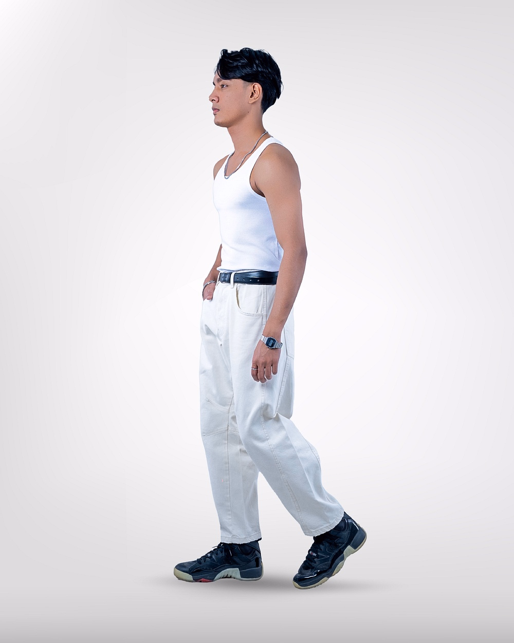 Off-White Baggy Bow Pants for Men - 2