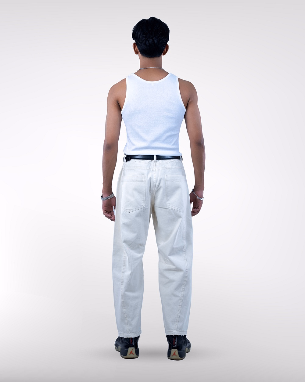 Off-White Baggy Bow Pants for Men - 3