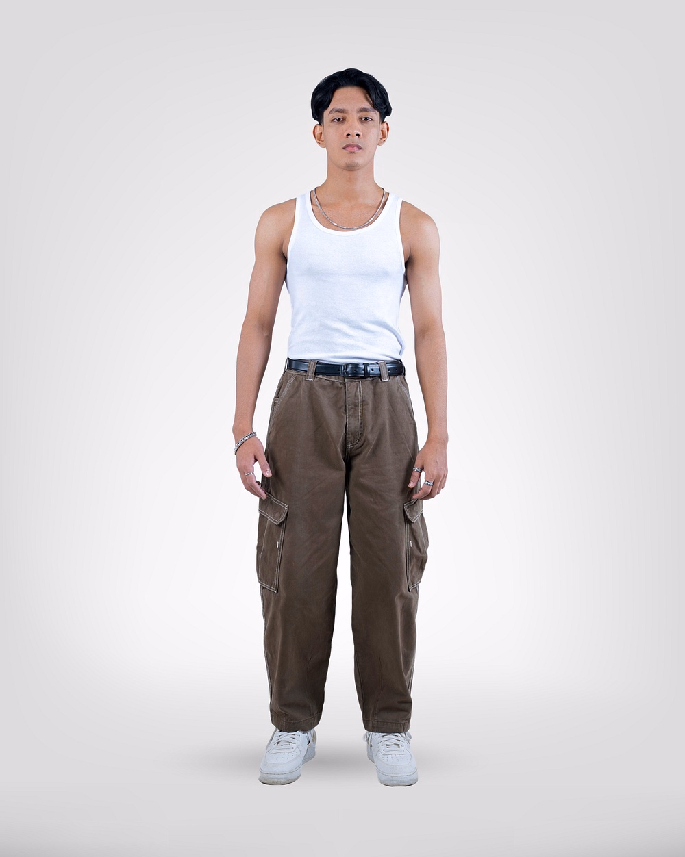 Stylish Khaki Baggy Pants for Men - 1