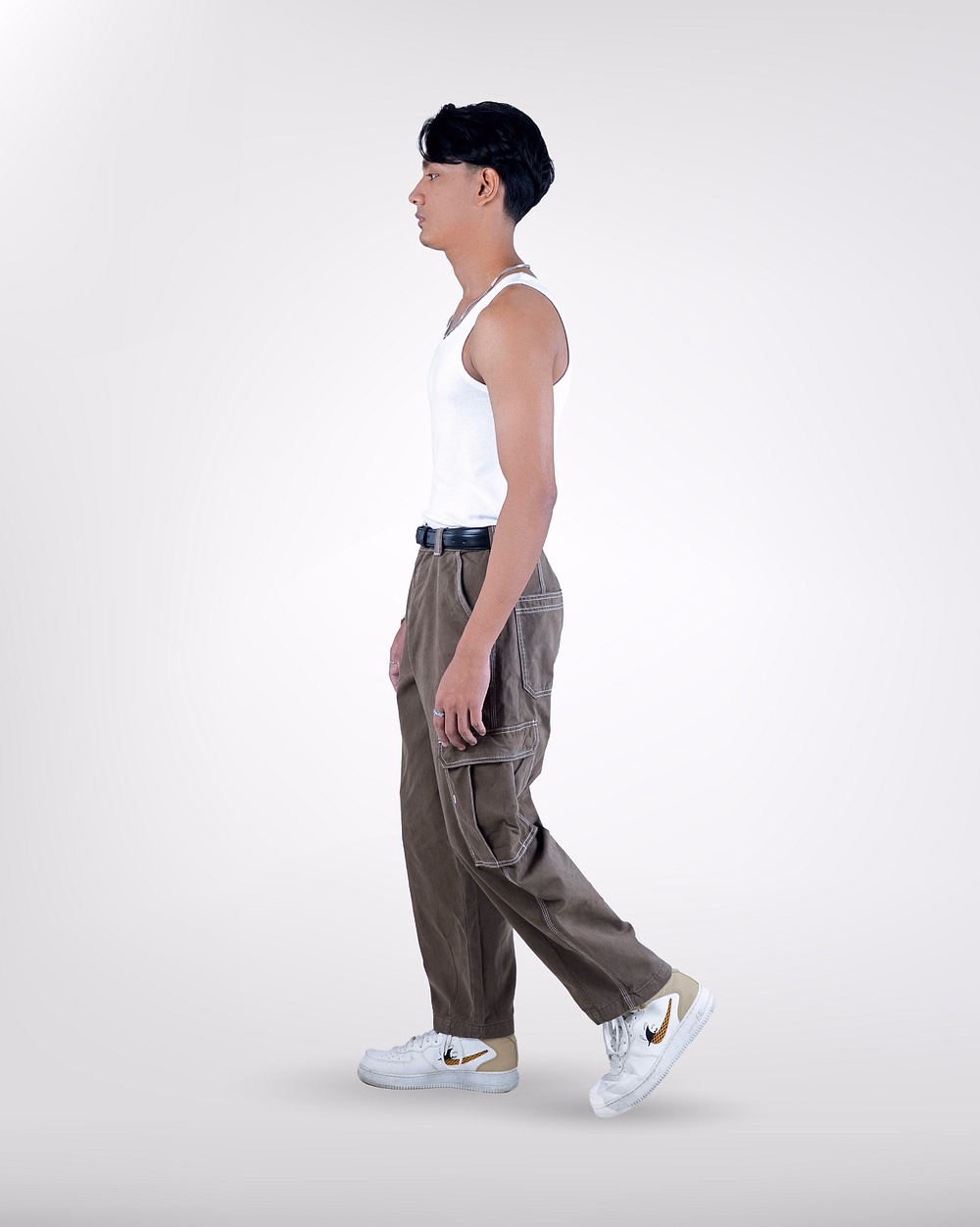 Stylish Khaki Baggy Pants for Men - 2