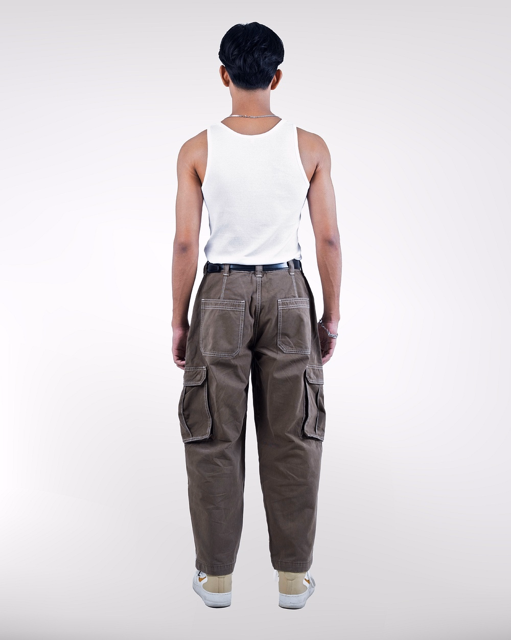 Stylish Khaki Baggy Pants for Men - 3