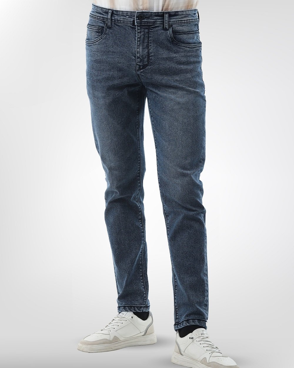 Dusky Mid Indigo Slim Fit Stretch Jeans  - 2