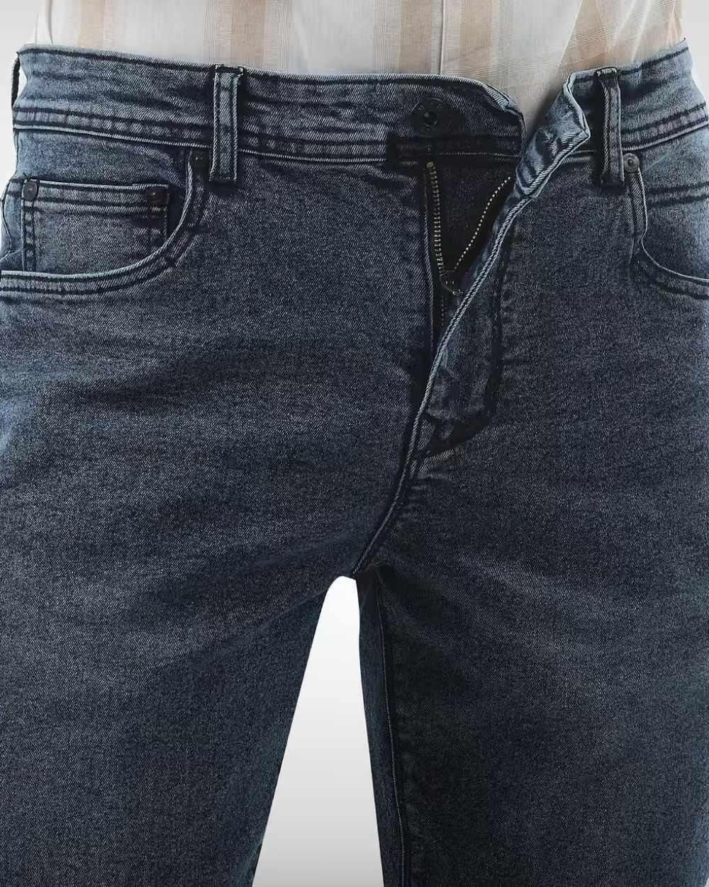 Dusky Mid Indigo Slim Fit Stretch Jeans  - 4