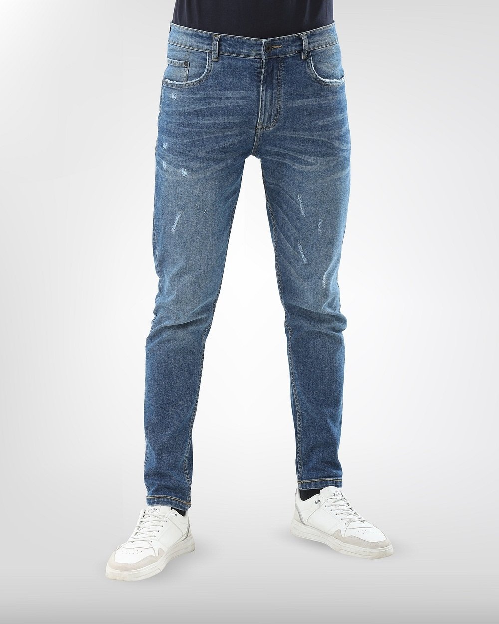 Tapered Fit Blue Jeans  - 2