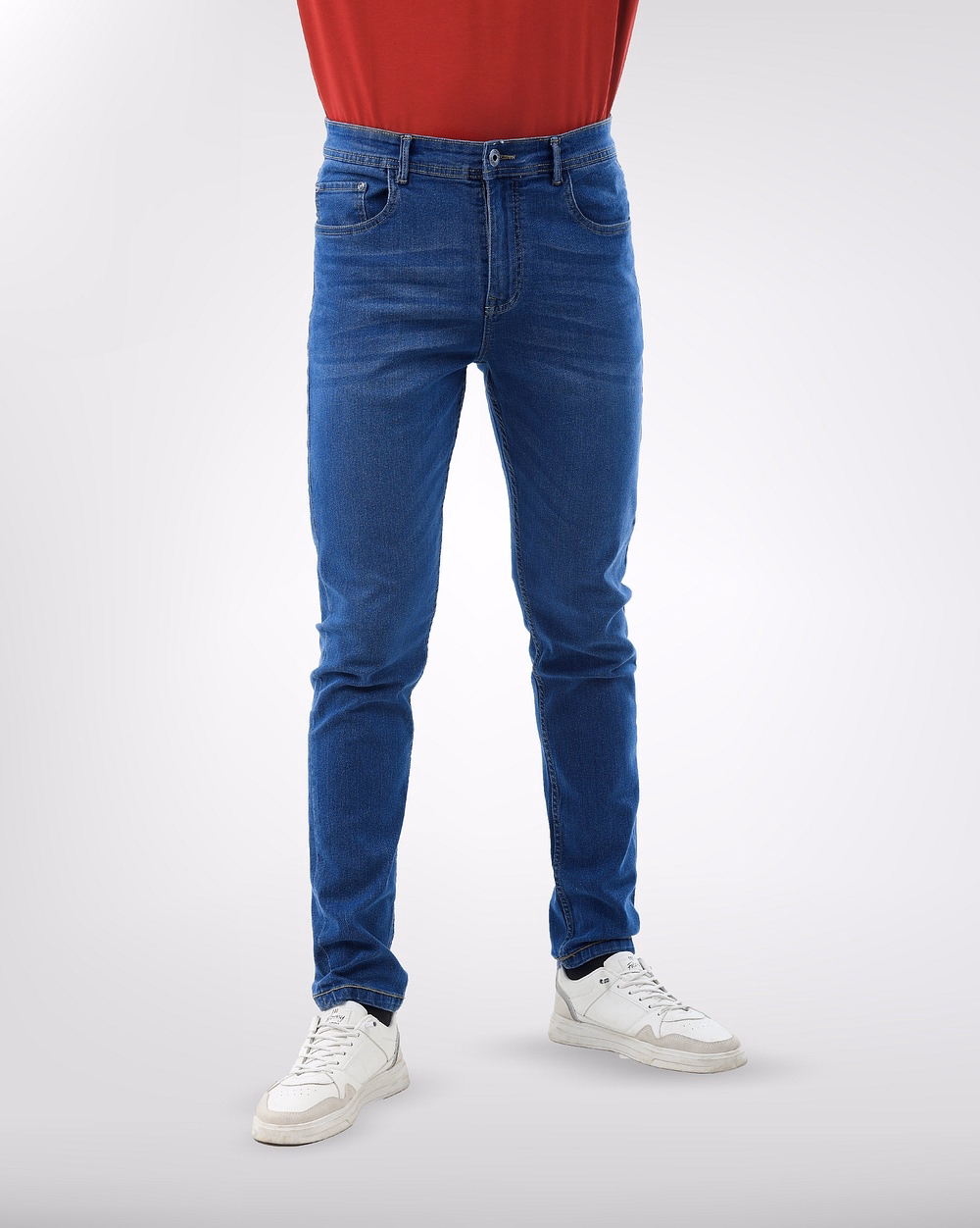 Trendy Tapered Fit Blue Jeans - Comfort, Style & Durability  - 2