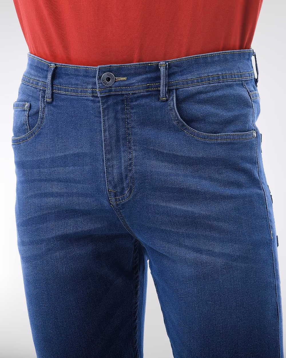 Trendy Tapered Fit Blue Jeans - Comfort, Style & Durability  - 4