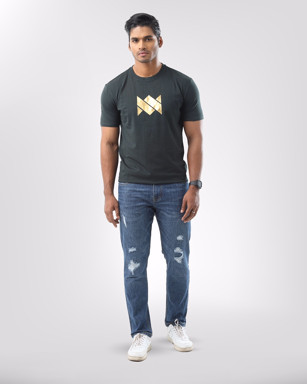 Straight Fit Blue Jeans