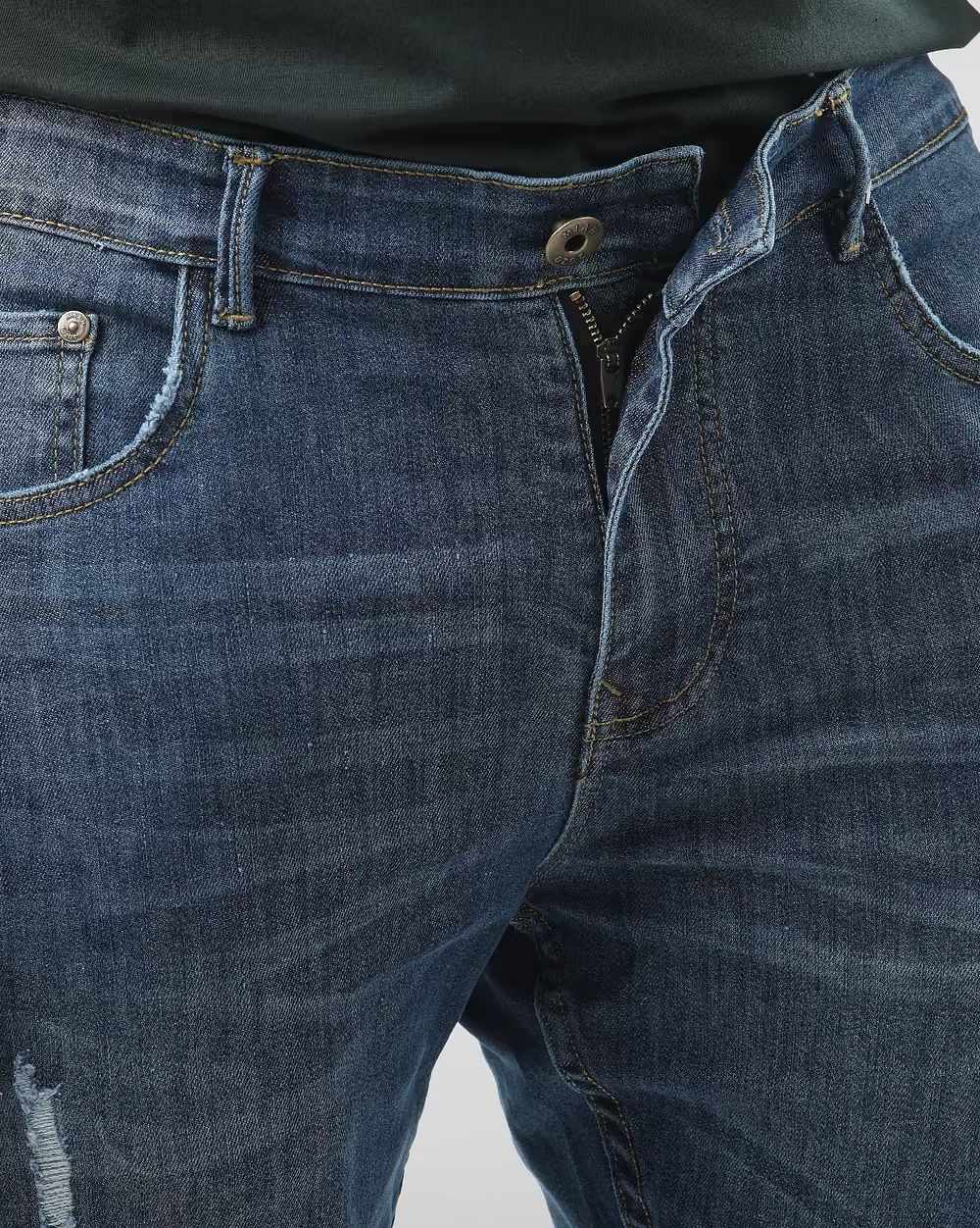Straight Fit Blue Jeans  - 3