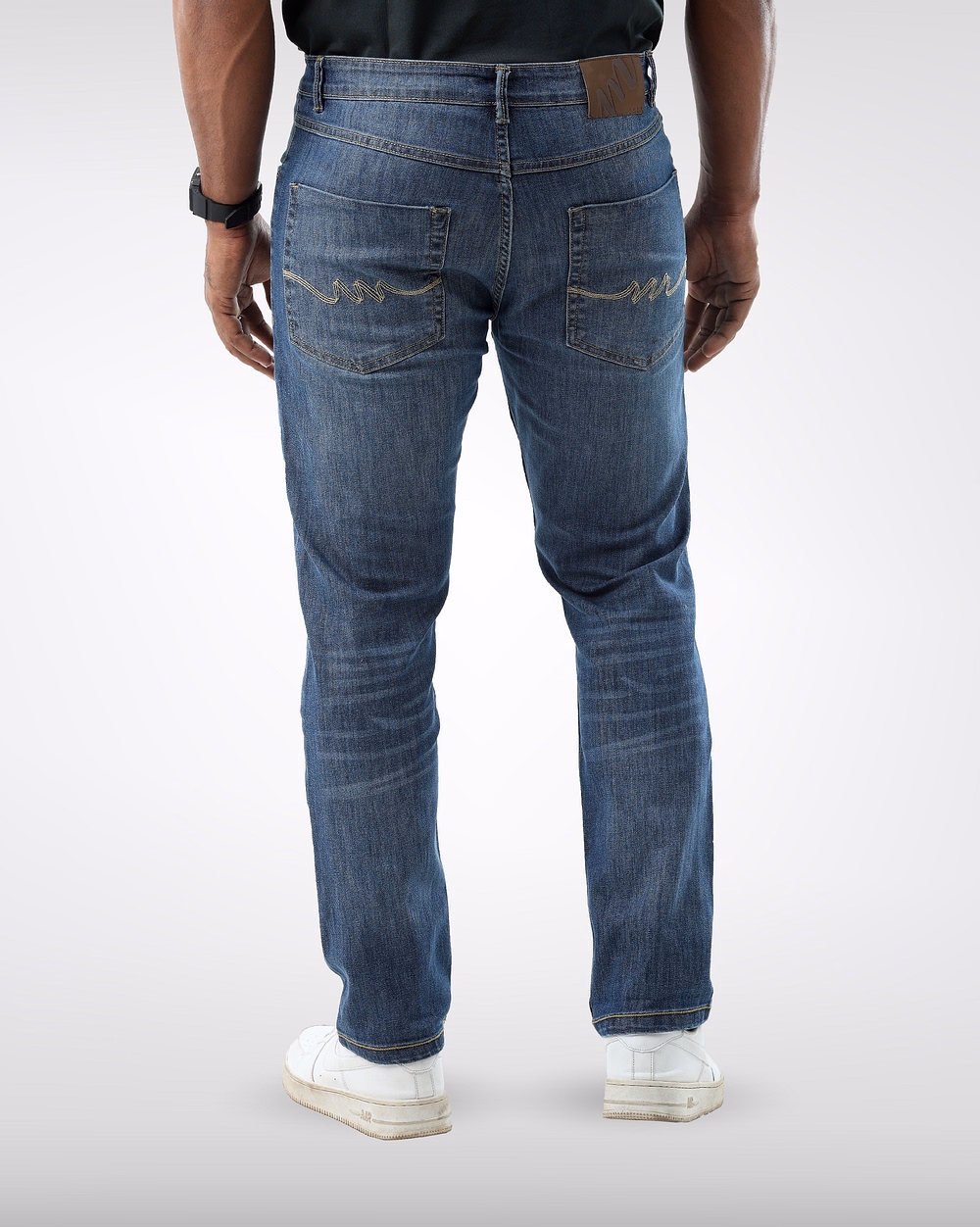 Straight Fit Blue Jeans - 3