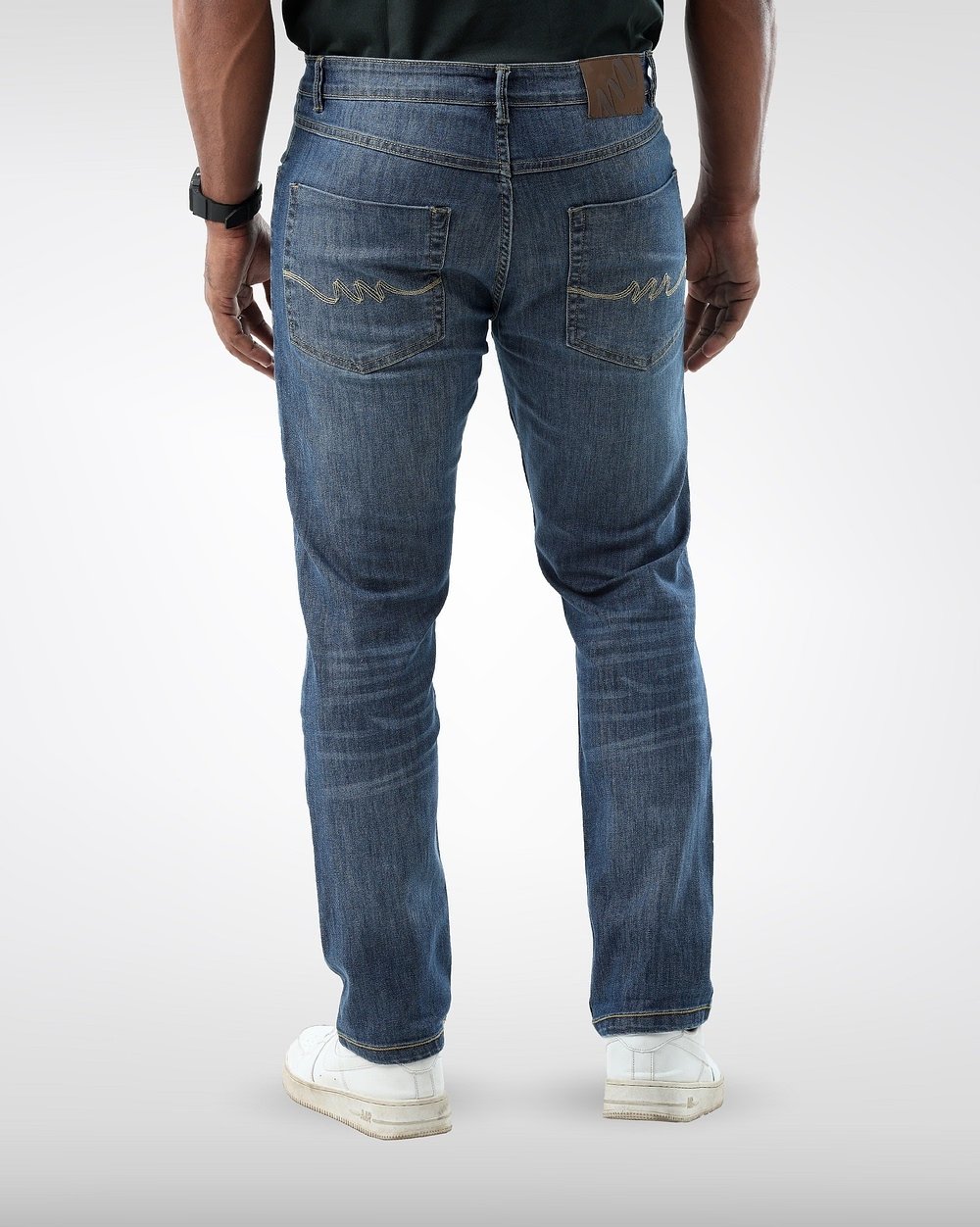 Straight Fit Blue Jeans  - 4