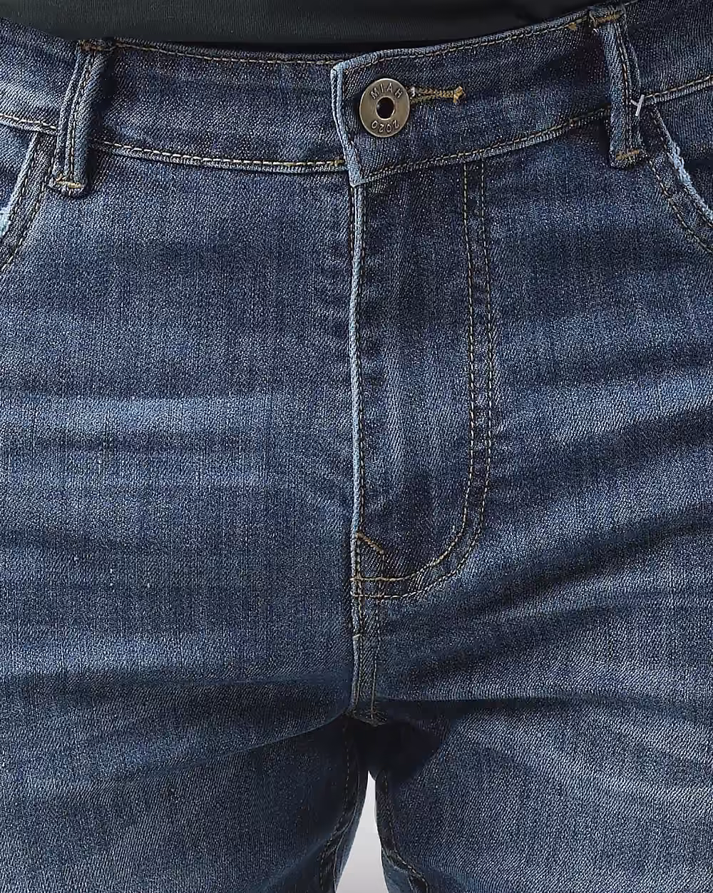 Straight Fit Blue Jeans - 5