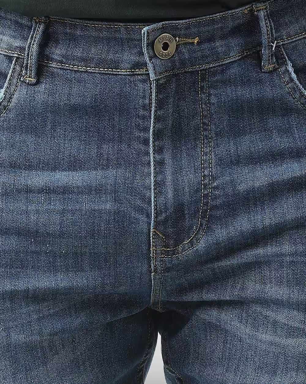 Straight Fit Blue Jeans  - 5