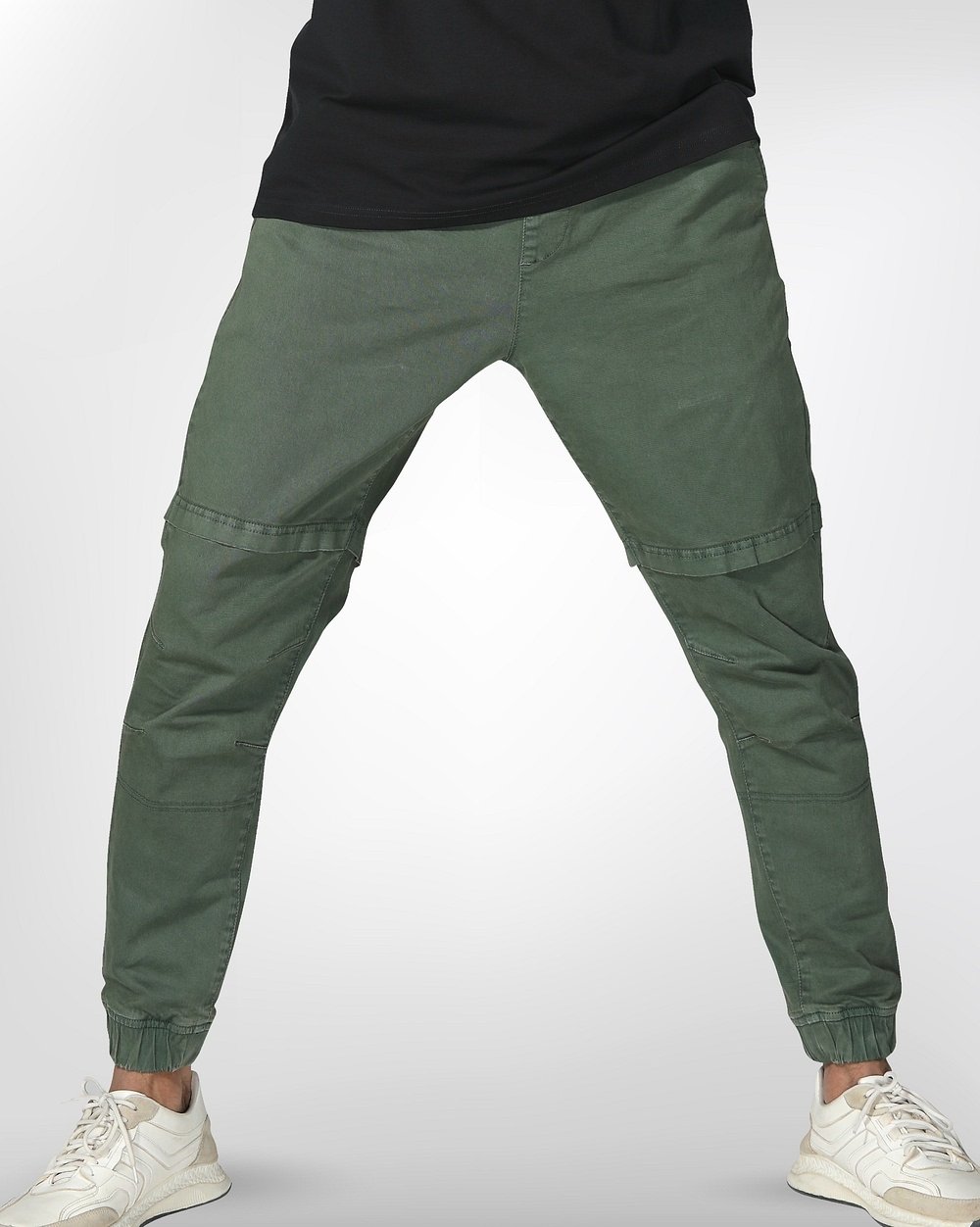 Trendy Olive Cargo Joggers for Men  - 2