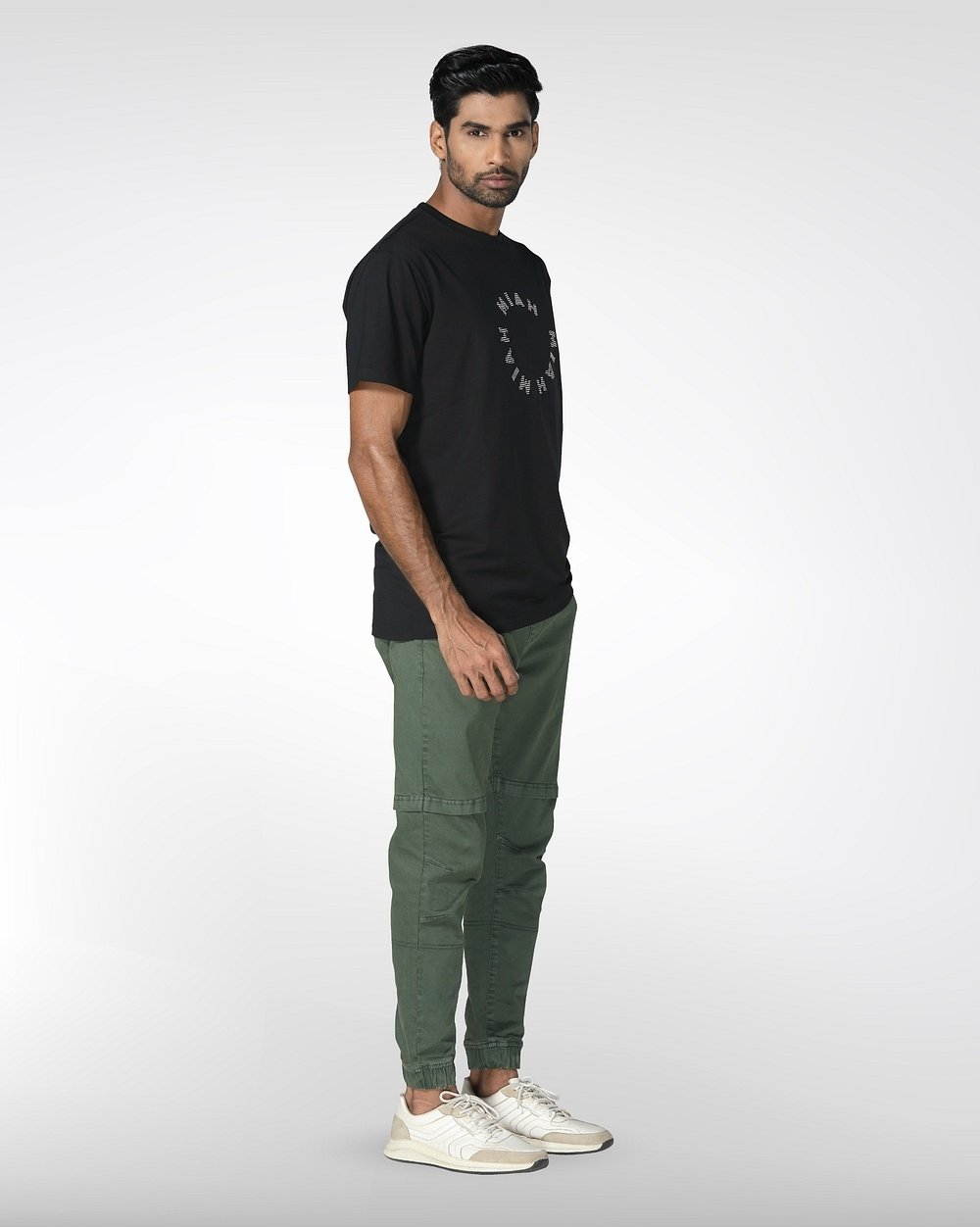 Trendy Olive Cargo Joggers for Men  - 4