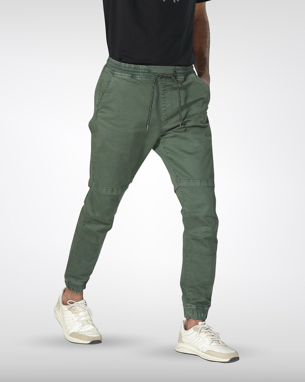 Trendy Olive Cargo Joggers for Men  - 3