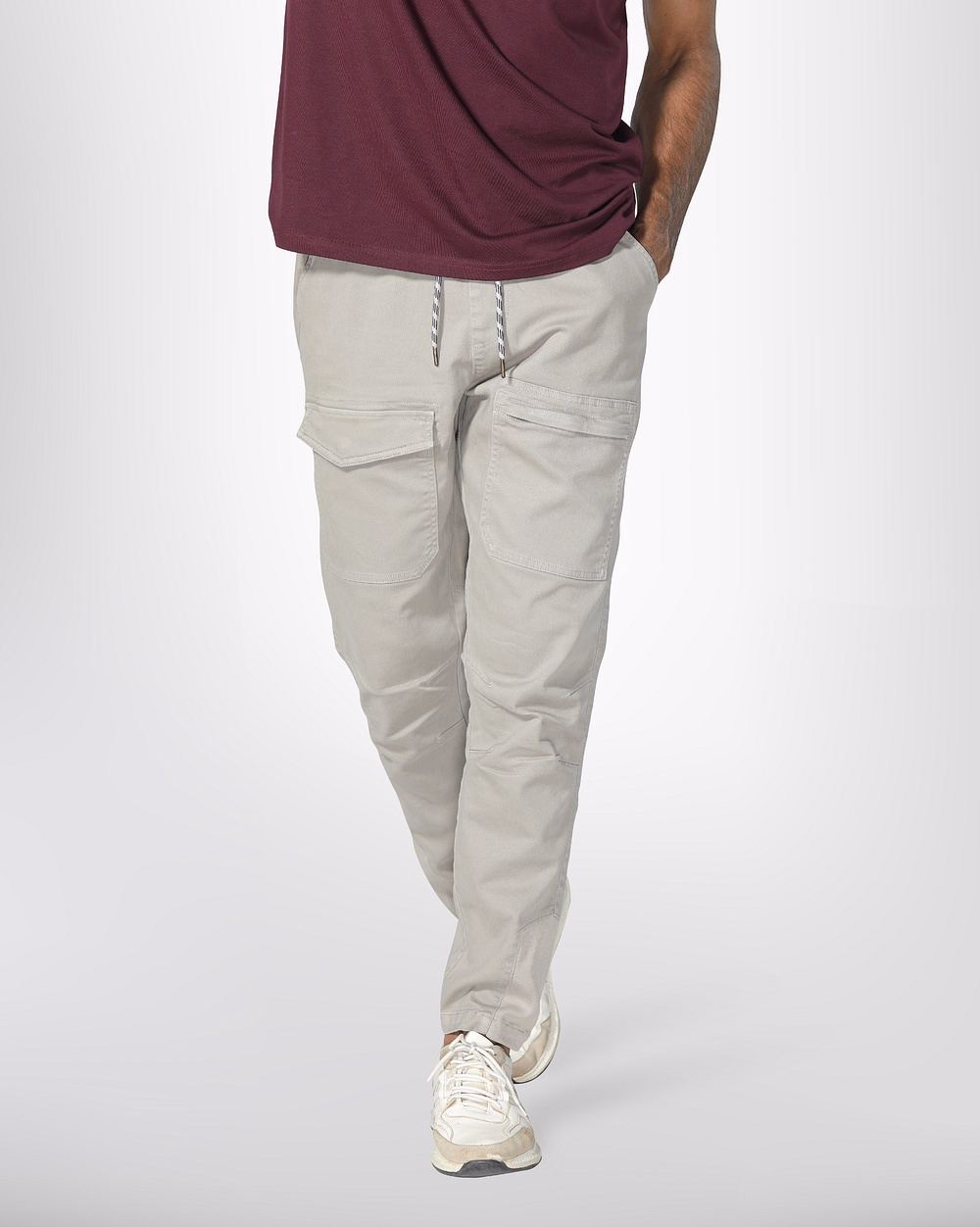 Men’s Stylish Grey Cargo Joggers  - 4