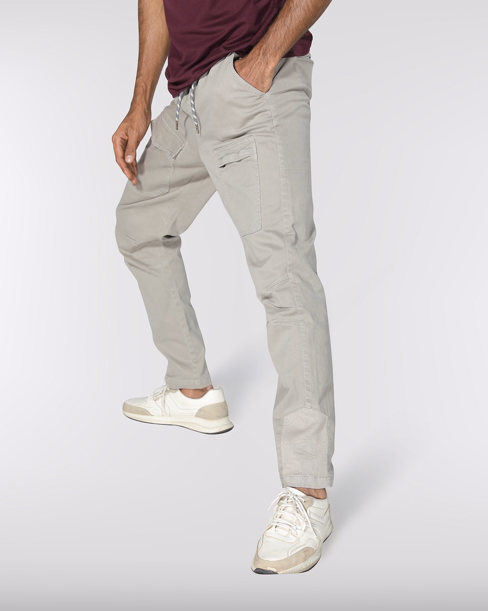 Men’s Stylish Grey Cargo Joggers  - 5