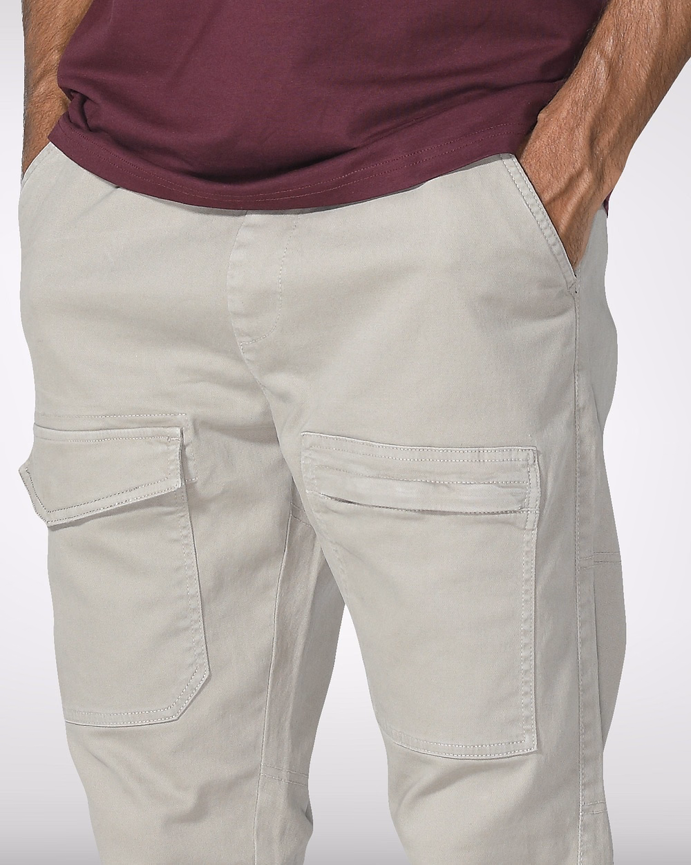 Men’s Stylish Grey Cargo Joggers  - 3