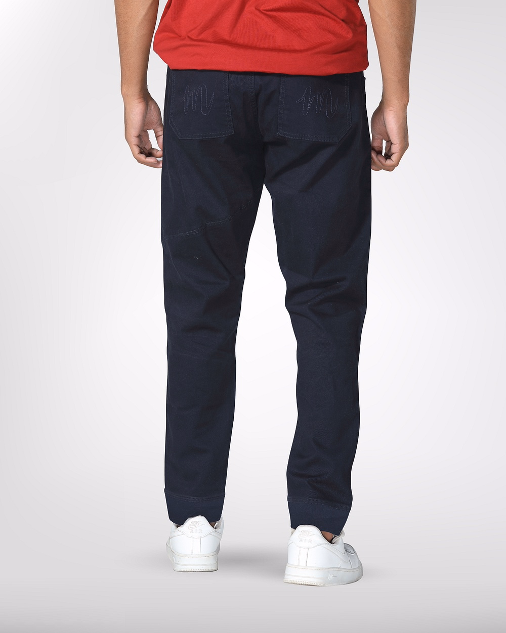 Men’s Relaxed Fit Navy Blue Cargo Joggers  - 3