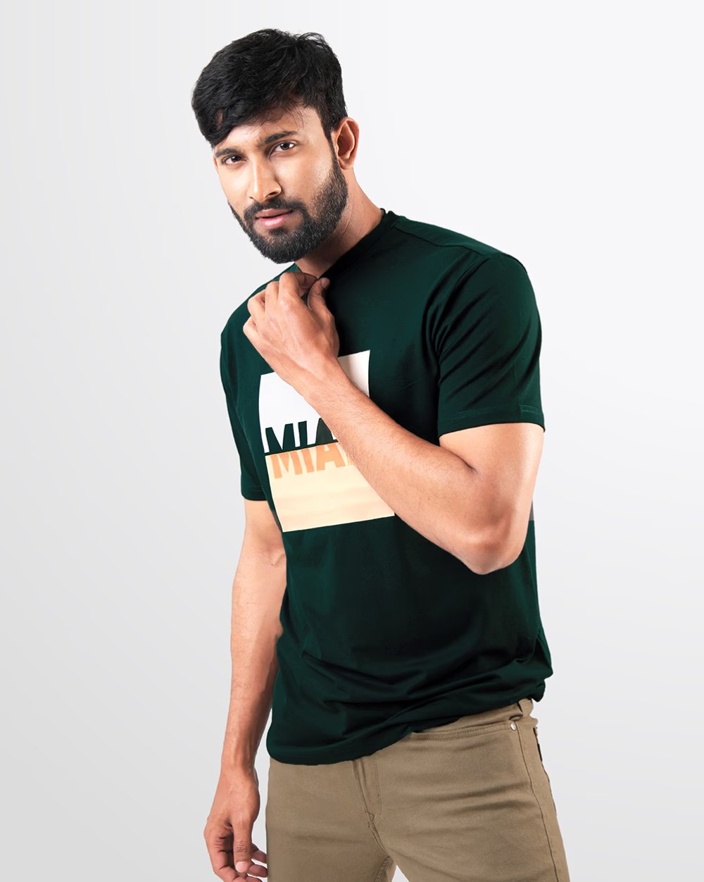 Regular Fit T-shirt With Box Cut Logo - Global Fit  - 2