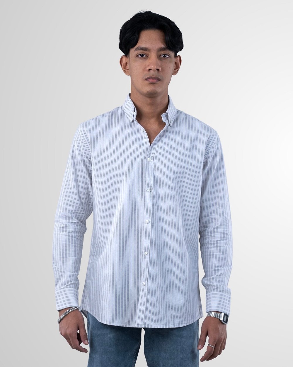 Relaxed Refined Oxford Cotton Shirt  - 1