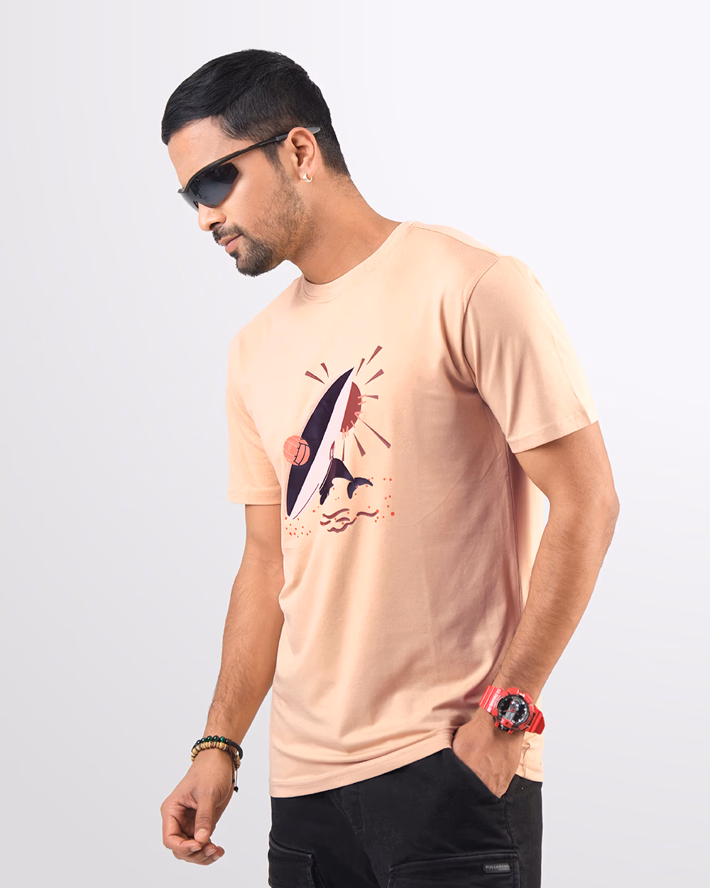 Regular Fit T-shirt With Dolphin Rubber Print - 6