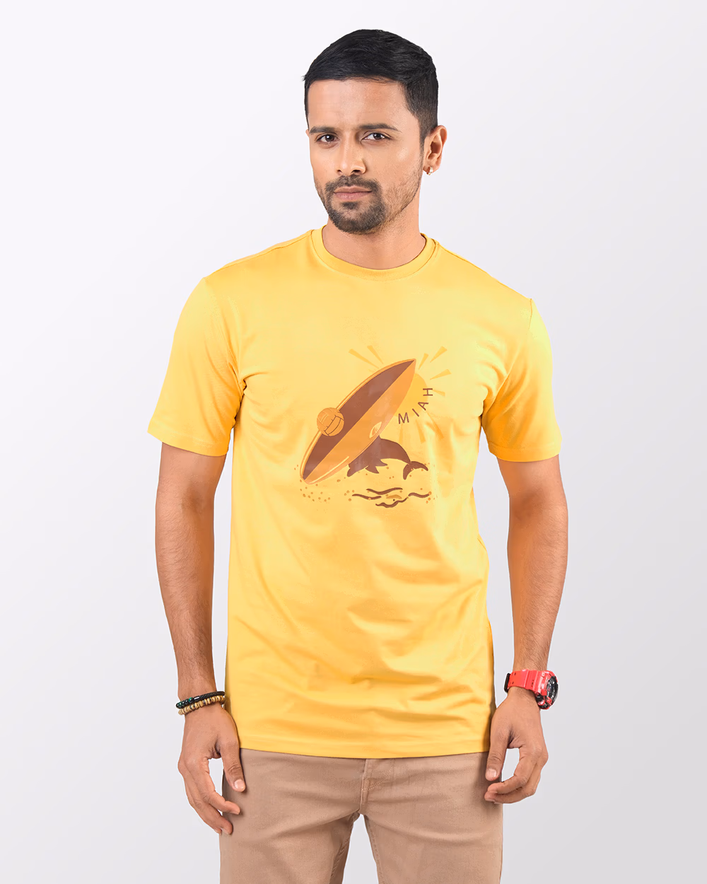Regular Fit T-shirt With Dolphin Rubber Print - 1