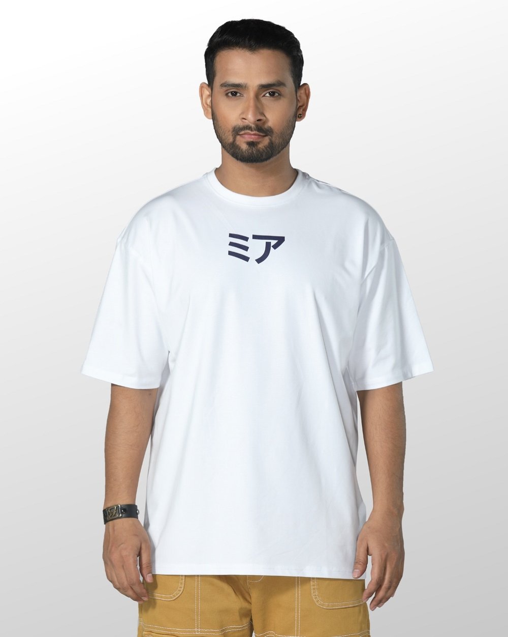 Men's Over Size Japan Graphic Knit T- Shirt  - 1
