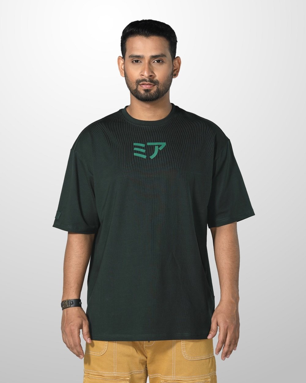 Men's Over Size Japan Graphic Knit T- Shirt  - 1