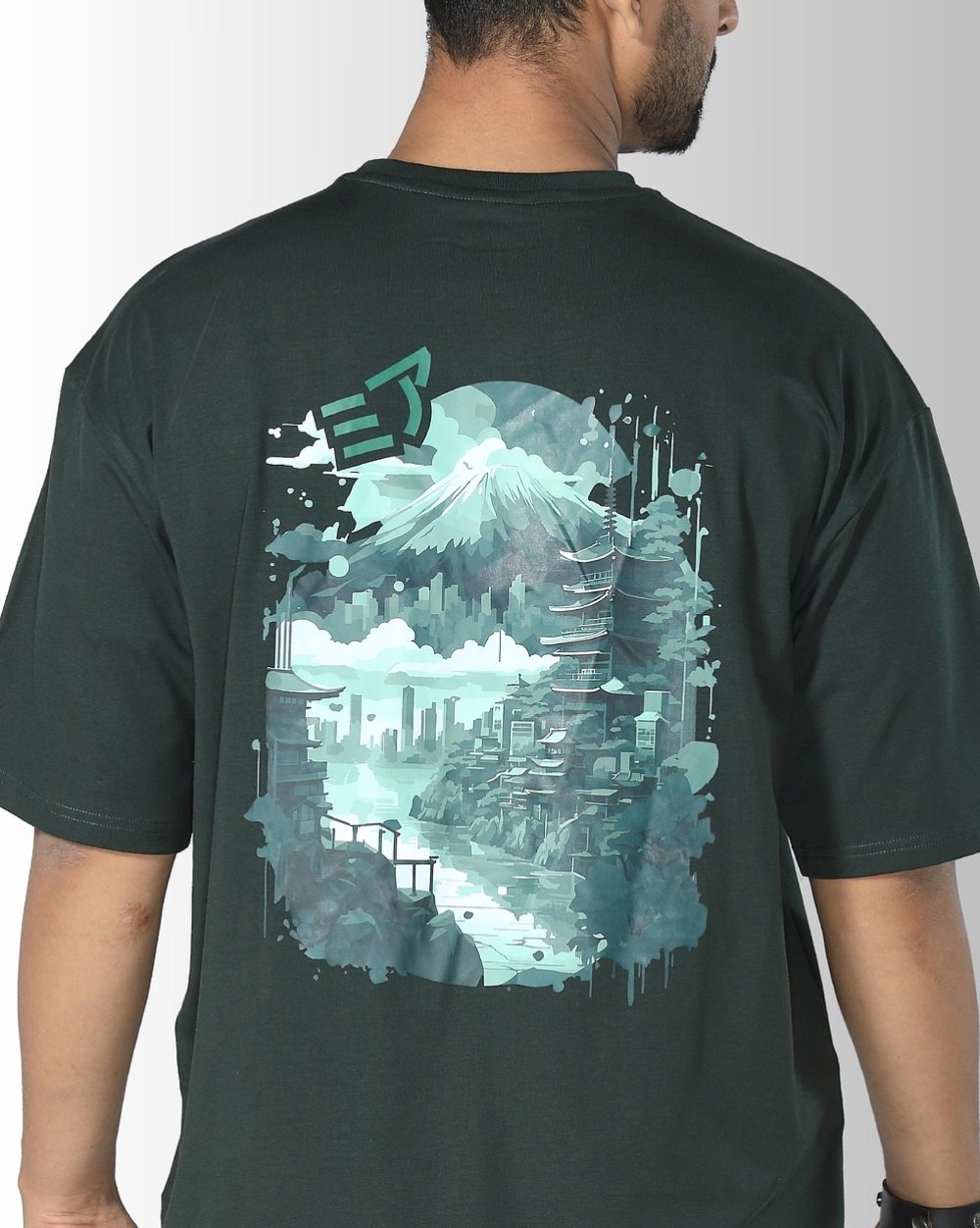 Men's Over Size Japan Graphic Knit T- Shirt  - 2