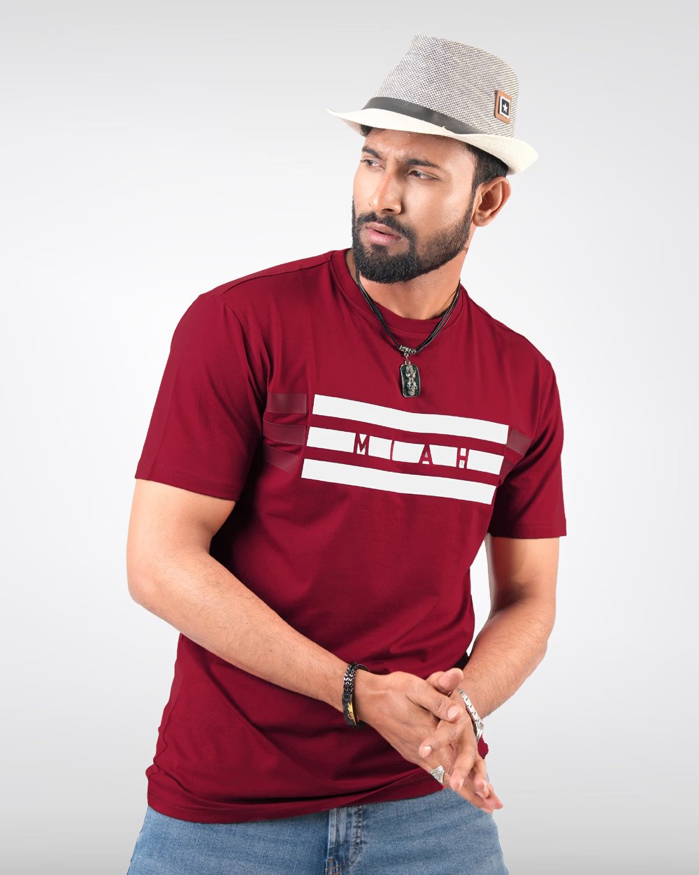 Premium Cotton Regular Fit T-Shirt - Print 3 LINE  - 3