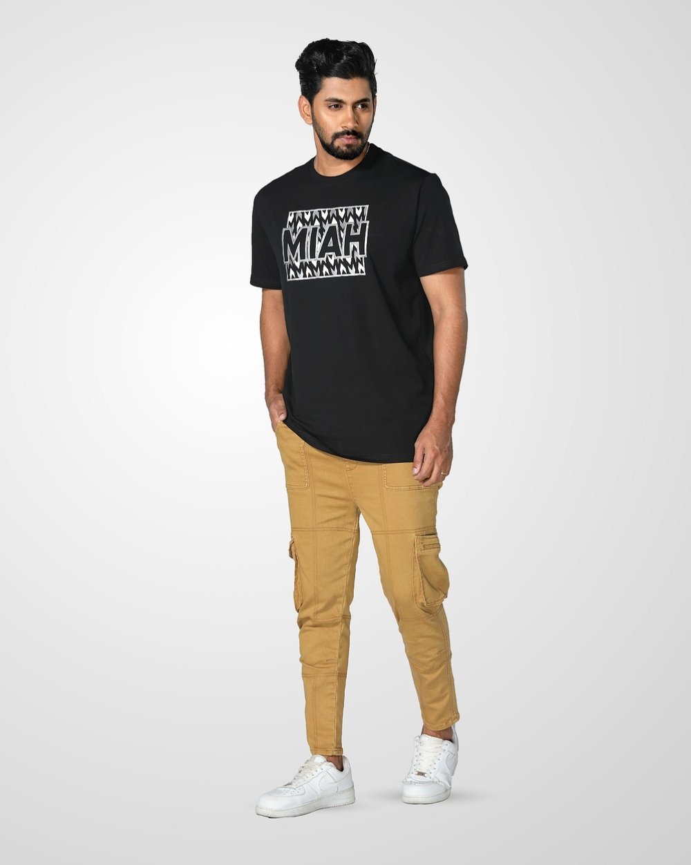 Classic Regular Fit T-Shirt for Men - Mixed Media Art Work  - 4