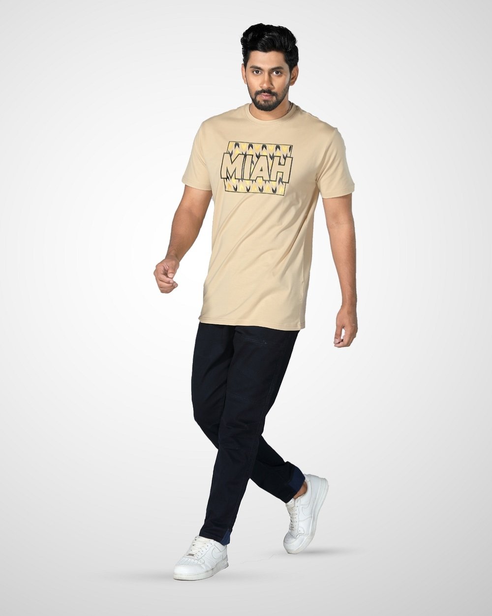 Classic Regular Fit T-Shirt for Men - Mixed Media Art Work  - 3