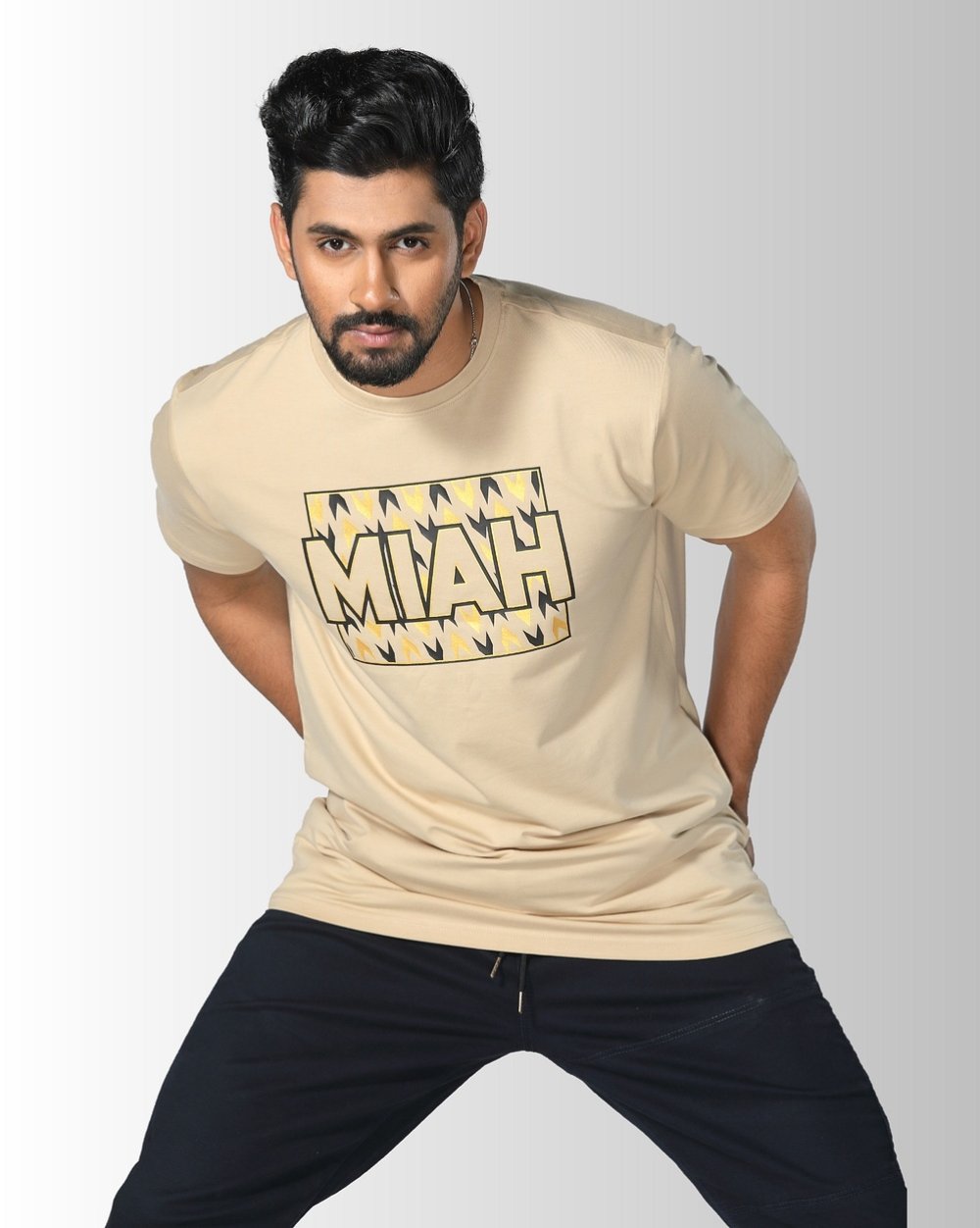 Classic Regular Fit T-Shirt for Men - Mixed Media Art Work  - 1