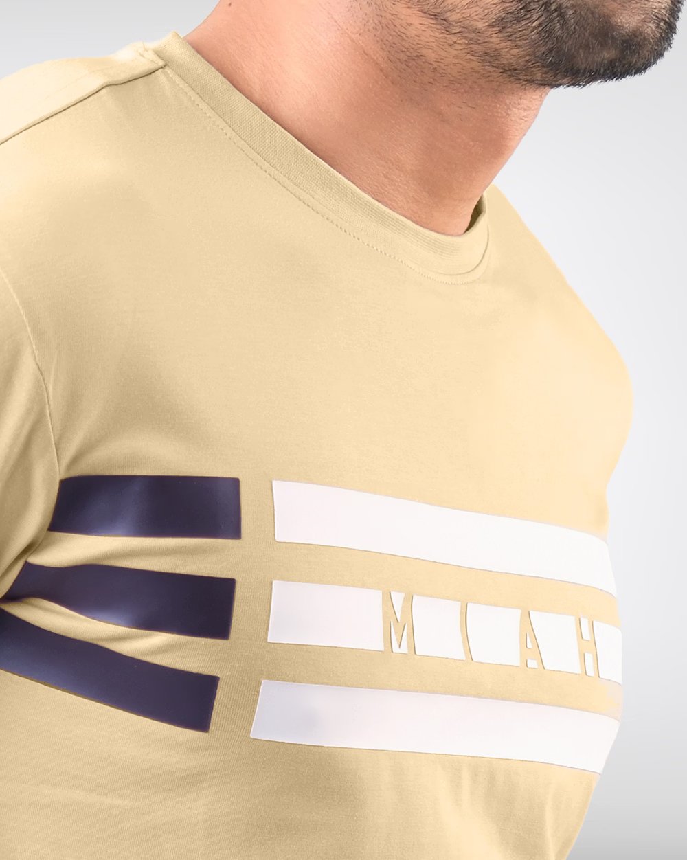 Premium Cotton Regular Fit T-Shirt - Print 3 LINE  - 4