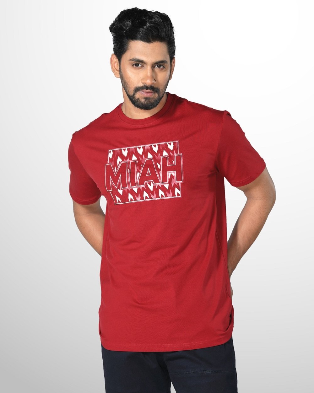 Classic Regular Fit T-Shirt for Men - Mixed Media Art Work  - 1