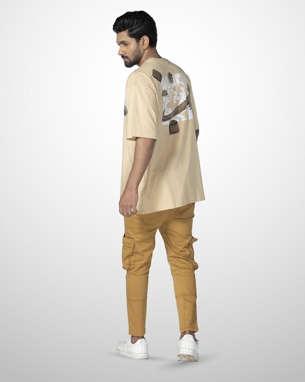 Soft, Stylish Oversized Knit T-Shirt - Gaming Print  - 3