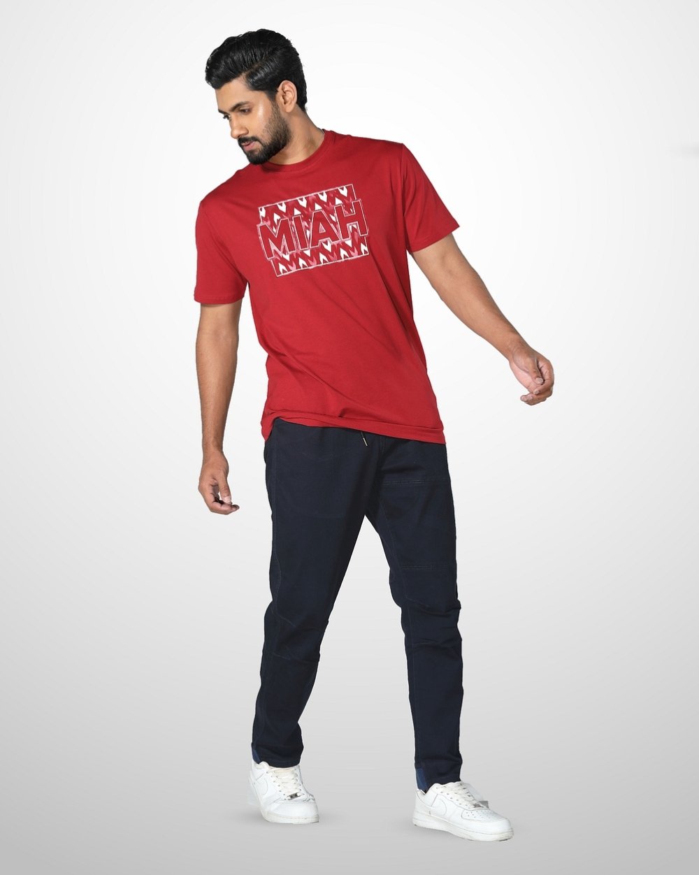 Classic Regular Fit T-Shirt for Men - Mixed Media Art Work  - 4