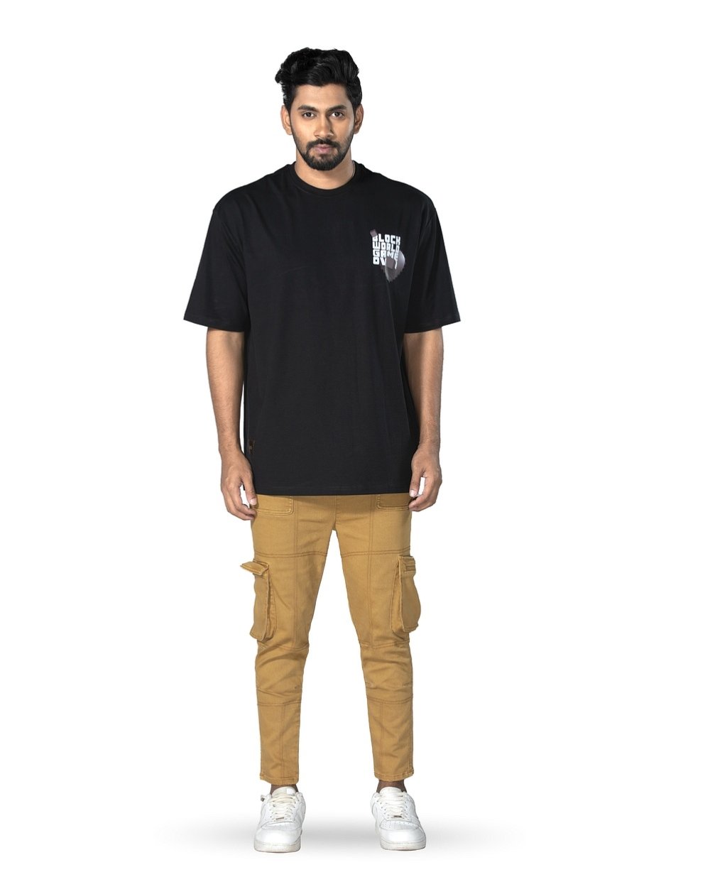 Soft, Stylish Oversized Knit T-Shirt - Gaming Print  - 1