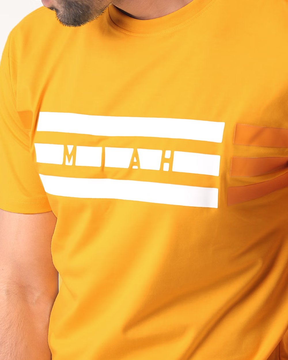 Premium Cotton Regular Fit T-Shirt - Print 3 LINE  - 4